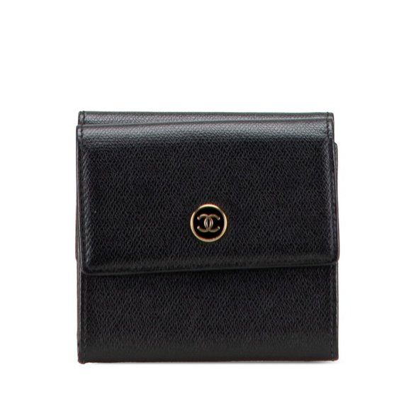 CHANEL Black Leather Wallet - Picture 1 of 10